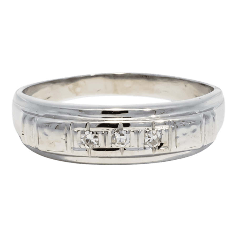  14k Yellow Gold Ring with 0.12 Total Carats of Diamonds 