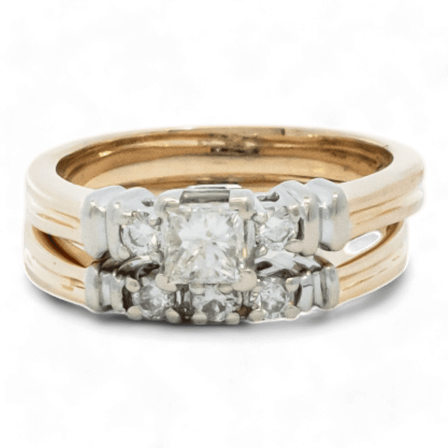  14k Yellow Gold Ring with 0.58 Carats of Diamonds