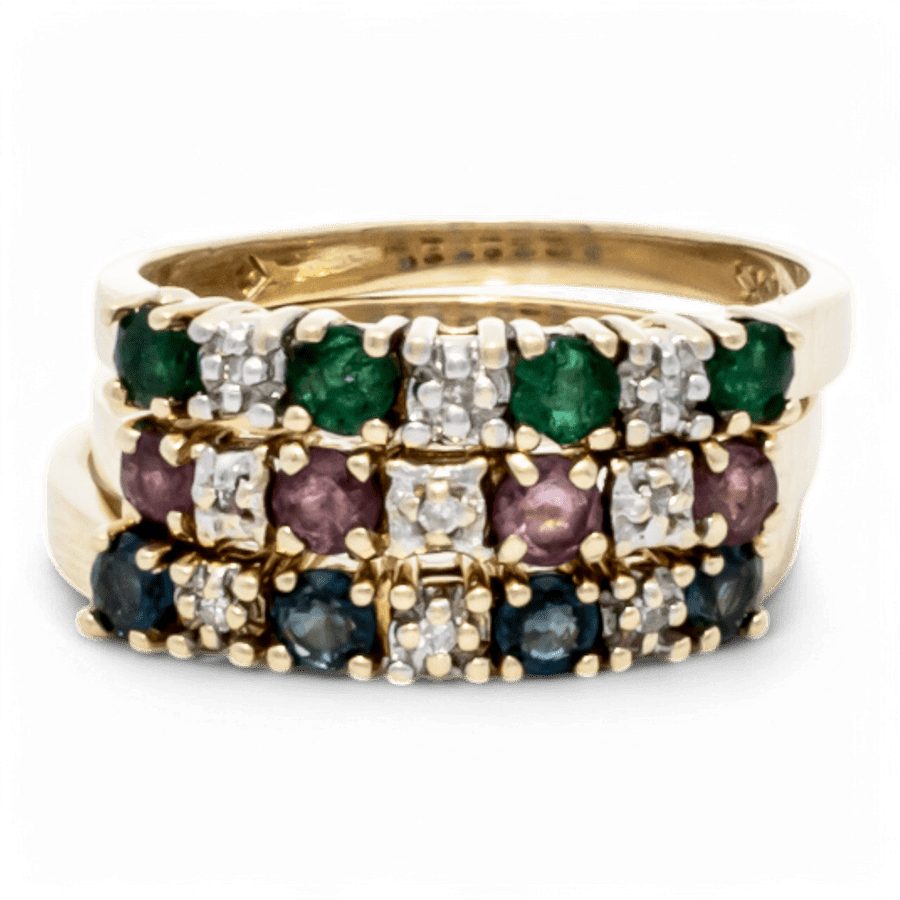  14k Yellow Gold Ring with 0.05 Carats of Diamonds