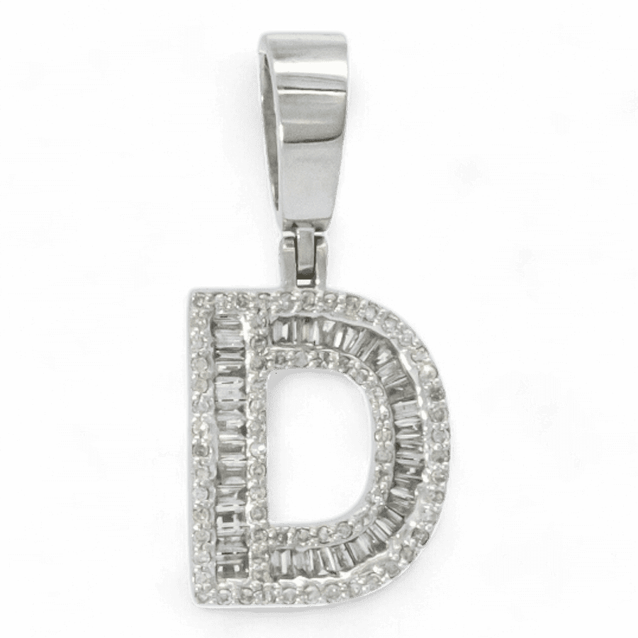  10k White Gold Pendant with 0.43 Carats of Diamonds