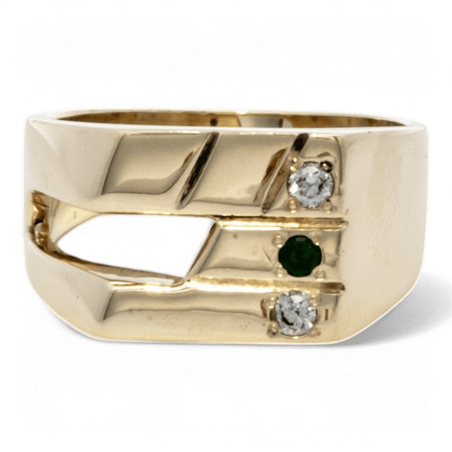  14k Yellow Gold Ring with 0.10 Carats of Diamonds