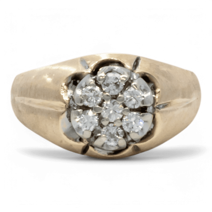  10k Yellow Gold Ring with 0.35 Carats of Diamonds