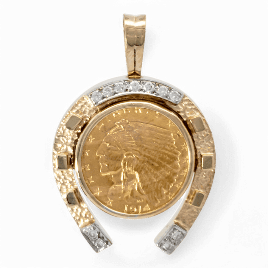  14k Yellow Gold Pendant with 0.22 Carats of Diamonds