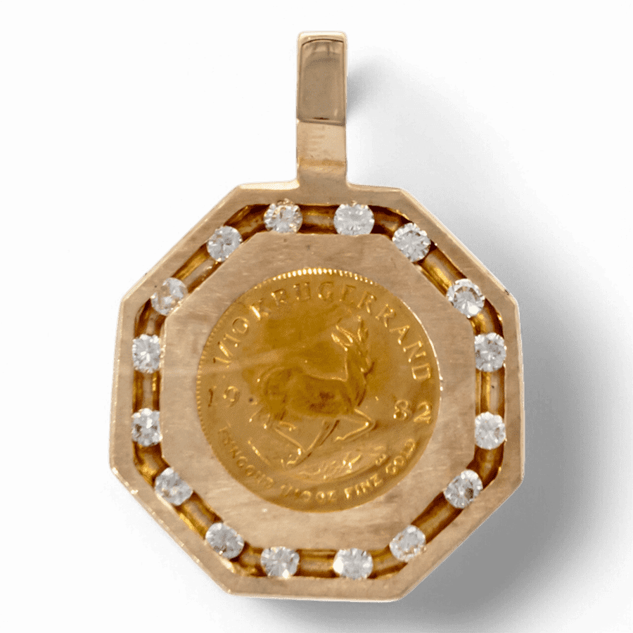  18k Yellow Gold Pendant with 0.80 Carats of Diamonds