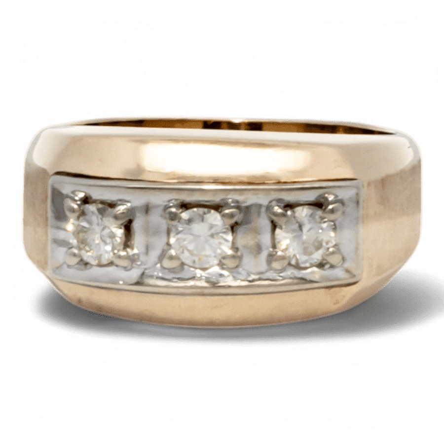  14k Yellow Gold Ring with 0.60 Carats of Diamonds