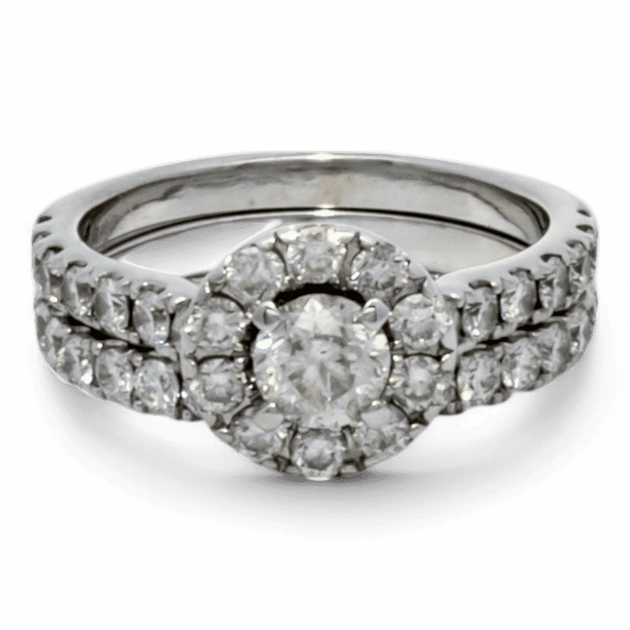  14k Two-Tone Ring with 1.73 Carats of Diamonds