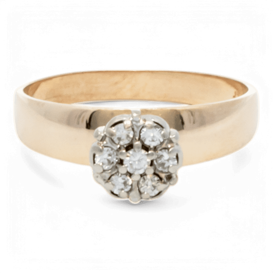  14k White Gold Ring with 0.14 Carats of Diamonds