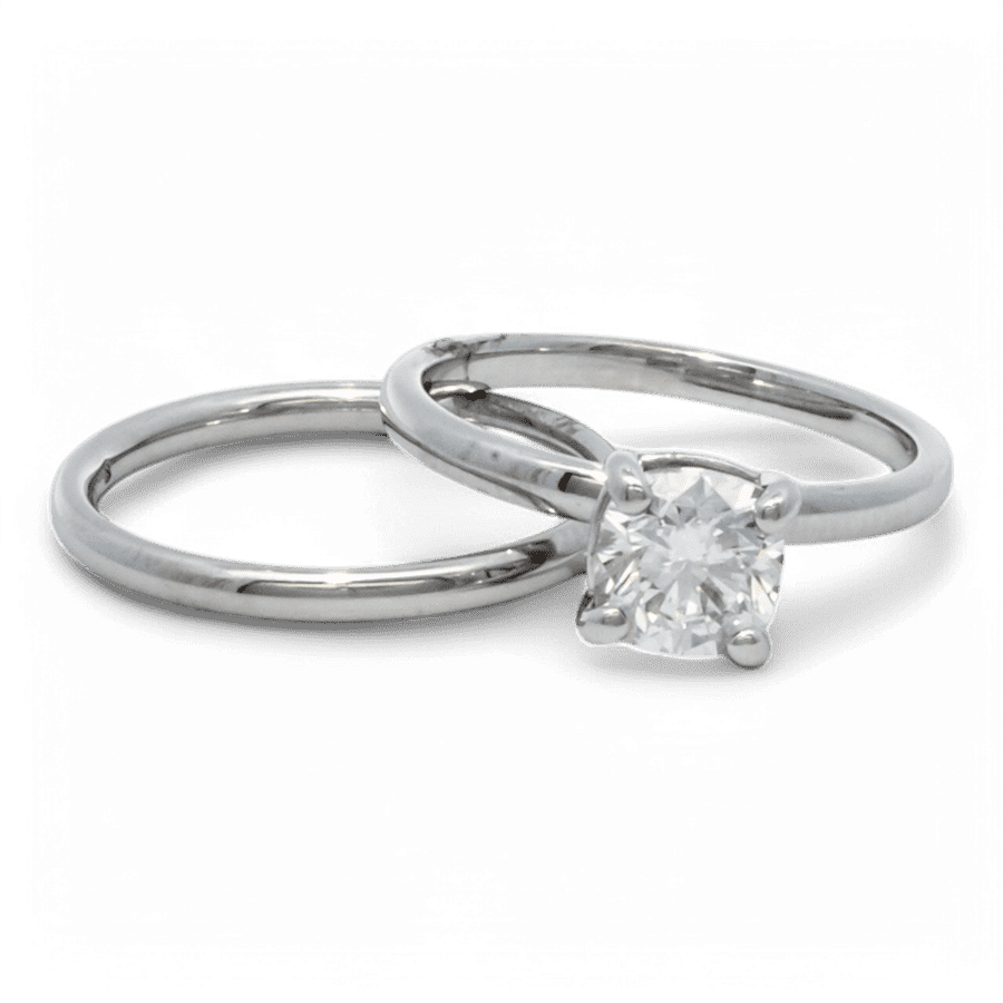  14k White Gold Ring with 1.13 Carats of Diamonds