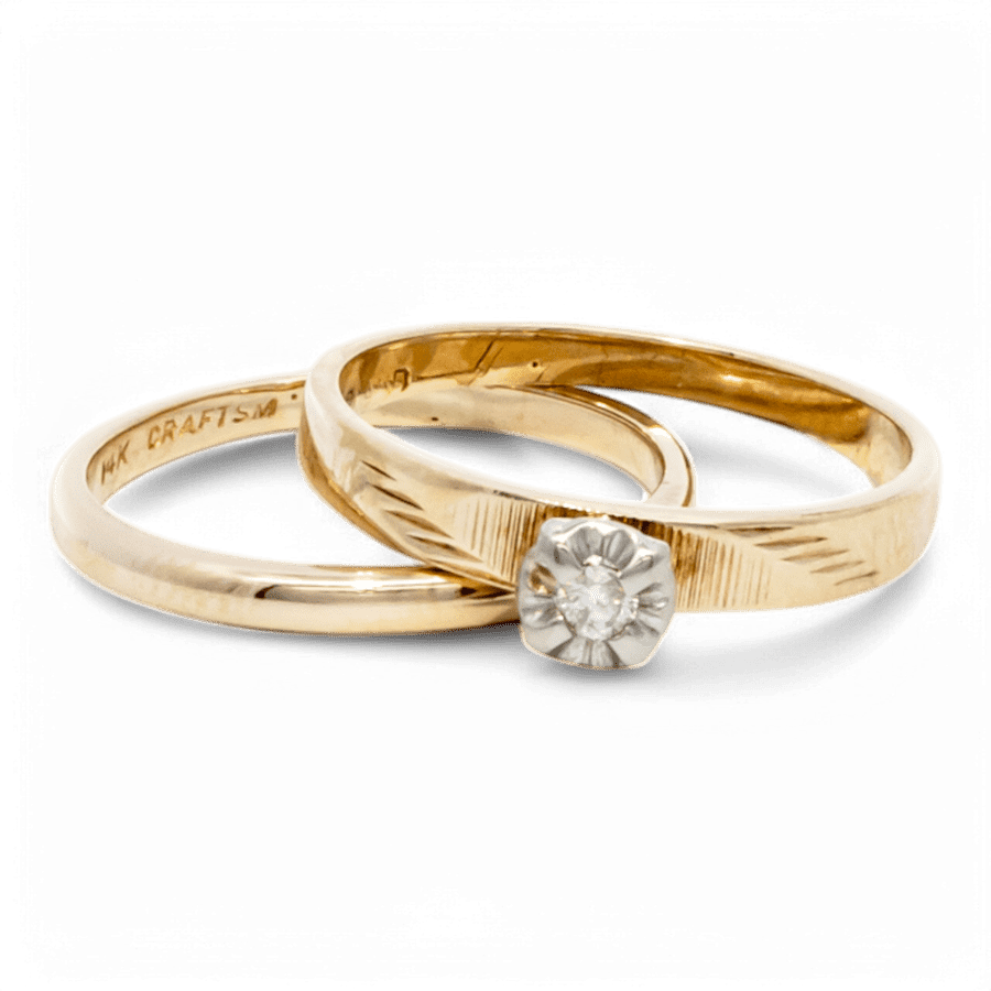  10k White Gold Ring with 0.05 Carats of Diamonds