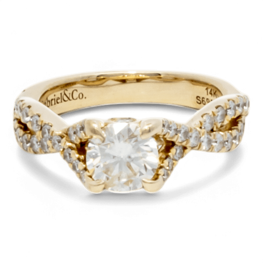  14k Yellow Gold Ring with 1.01 Carats of Diamonds
