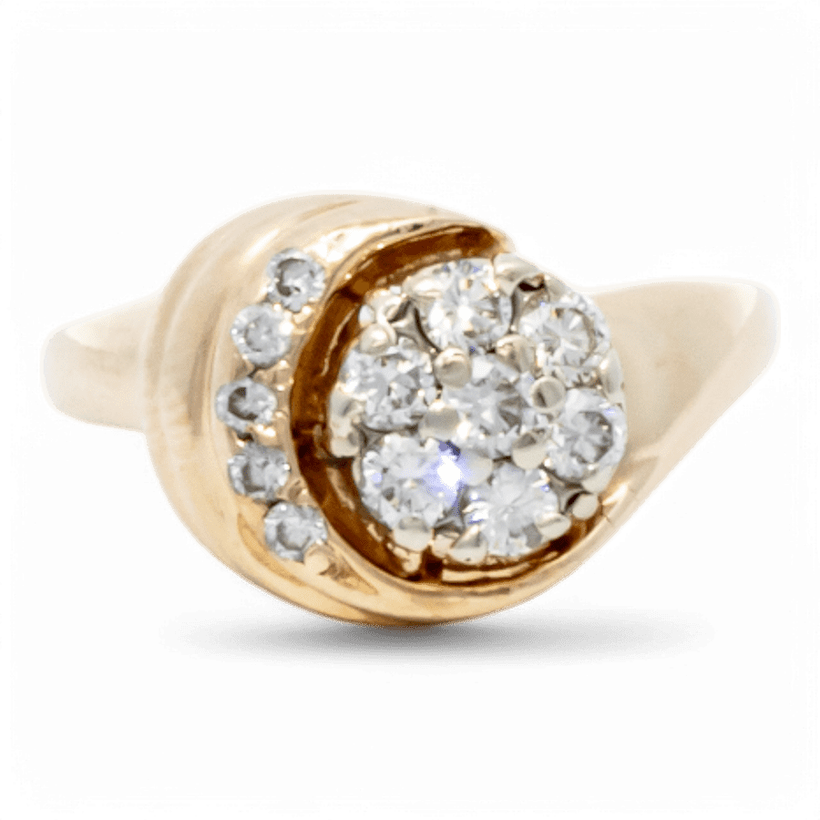  14k White Gold Ring with 0.33 Carats of Diamonds