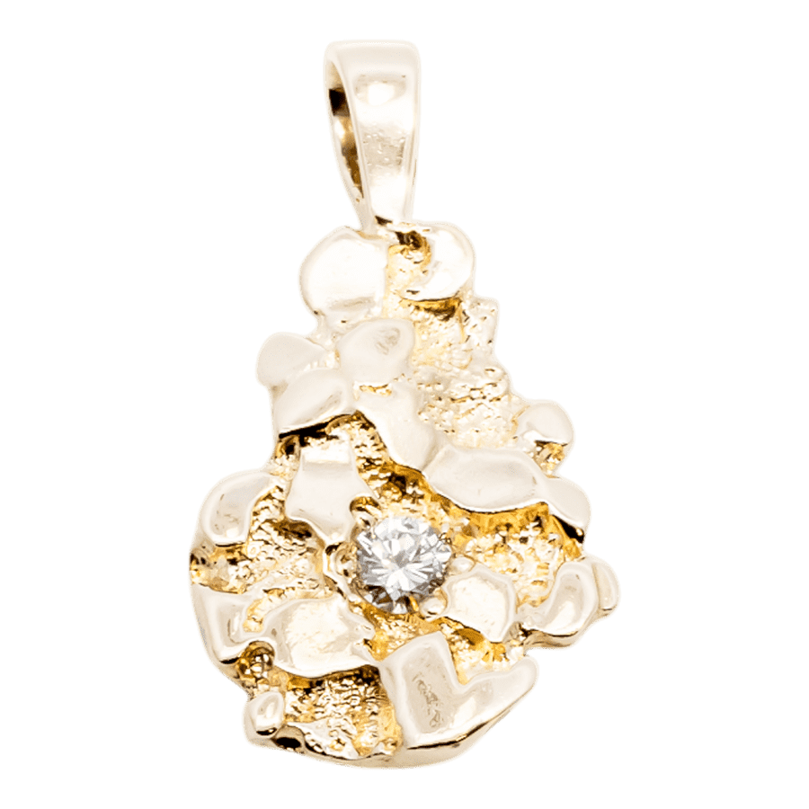  10k Yellow Gold Pendant with 0.15 Total Carats of Diamonds 