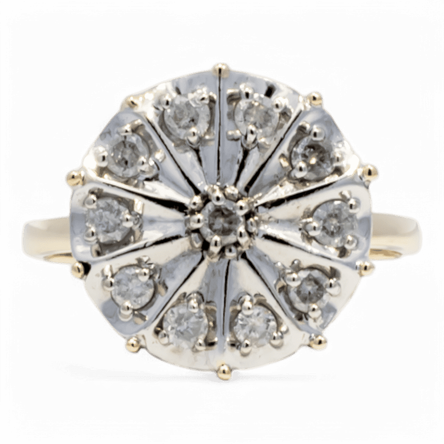 10k Yellow Gold Ring with 0.33 Total Carats of Diamonds 