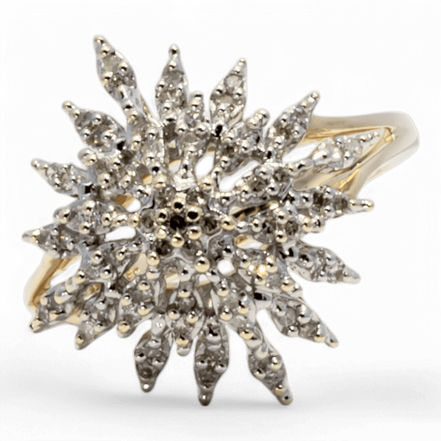  10k Yellow Gold Ring with 0.6 Total Carats of Diamonds 