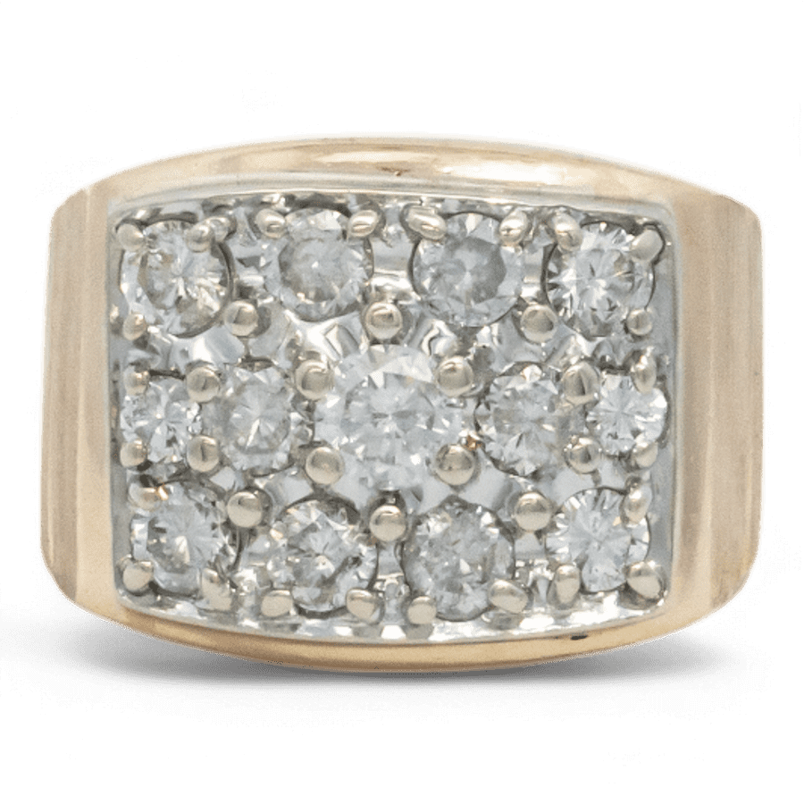  14k Yellow Gold Ring with 1.99 Carats of Diamonds