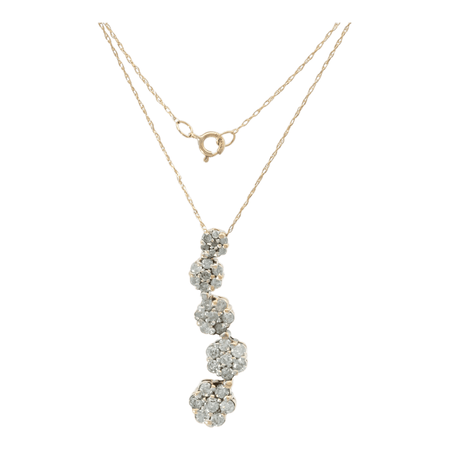  14k White Gold Necklace with 1.12 Carats of Diamonds