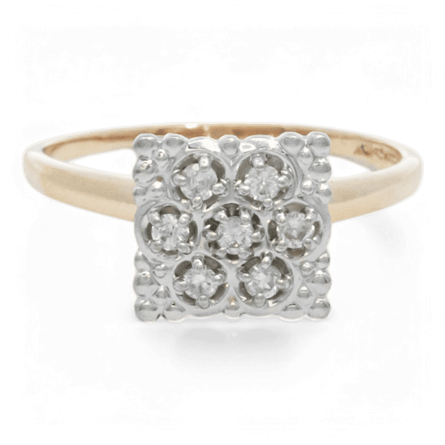  14k White Gold Ring with 0.14 Carats of Diamonds