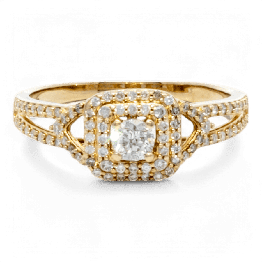  10k Yellow Gold Ring with 0.68 Carats of Diamonds