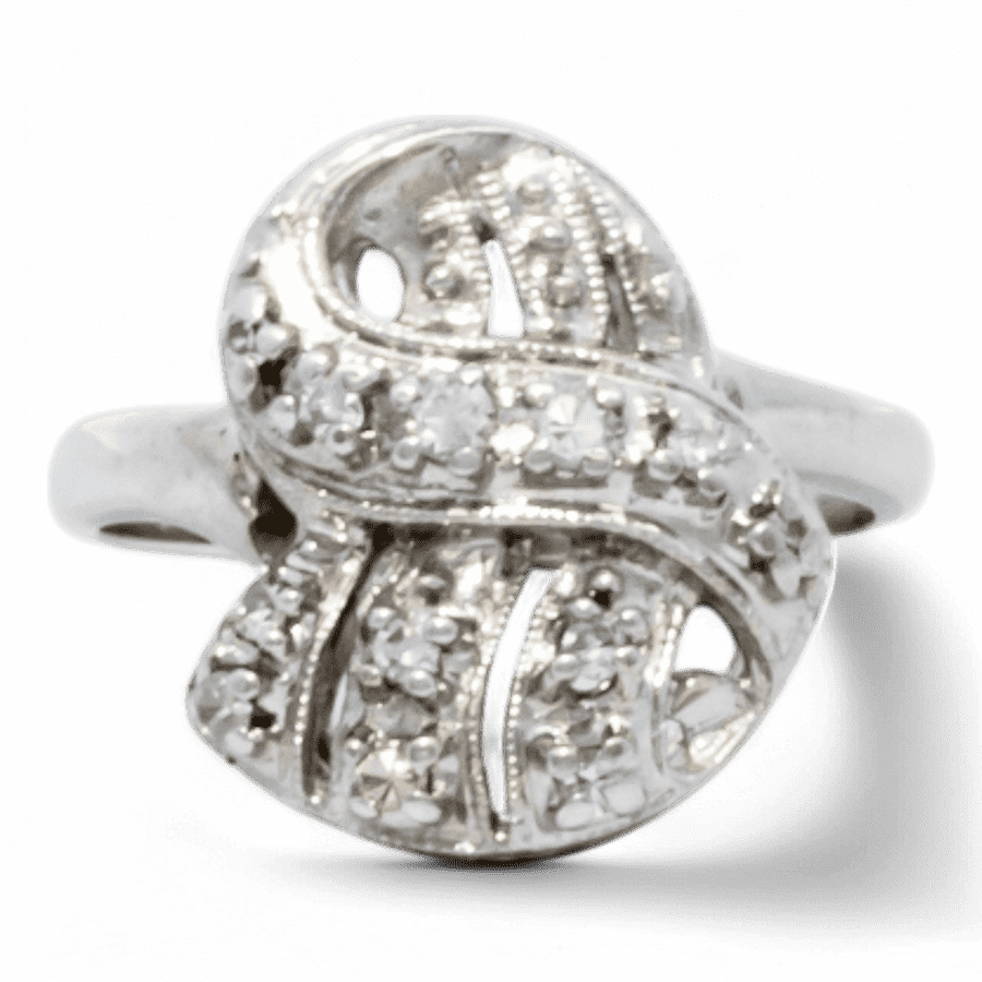  14k Yellow Gold Ring with 0.11 Carats of Diamonds