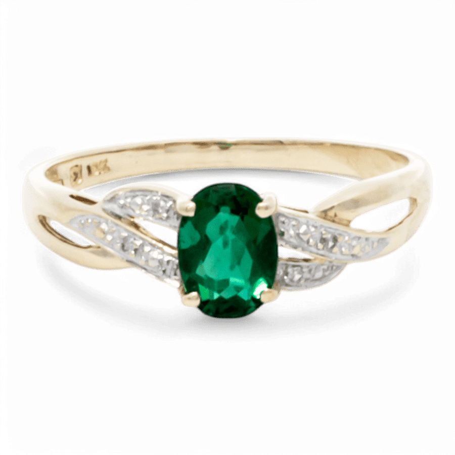  10k Yellow Gold Ring with 0.04 Carats of Diamonds