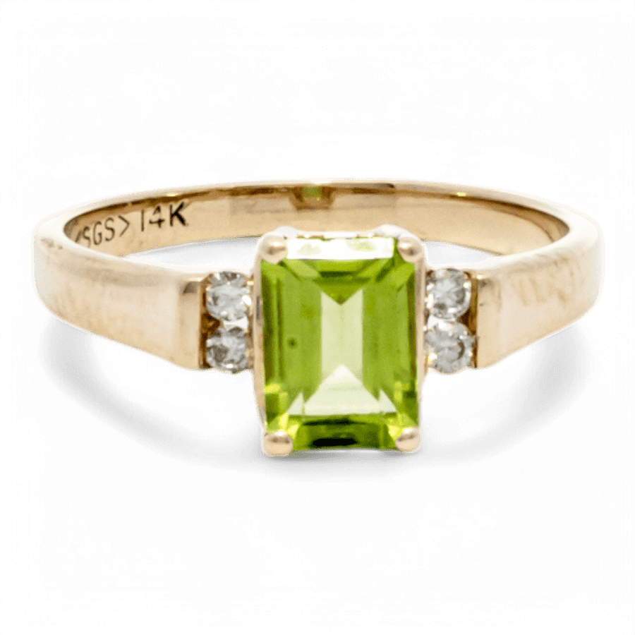  14k Yellow Gold Ring with 0.08 Carats of Diamonds