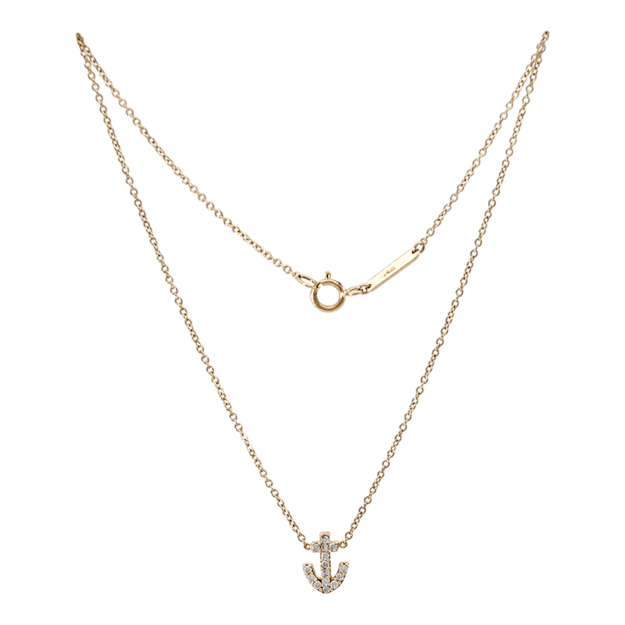  10k Yellow Gold Necklace with 0.15 Carats of Diamonds