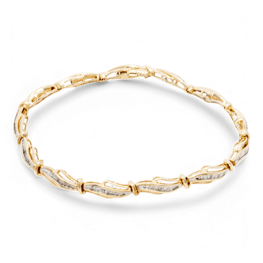  10k Yellow Gold Bracelet with 2.86 Carats of Diamonds