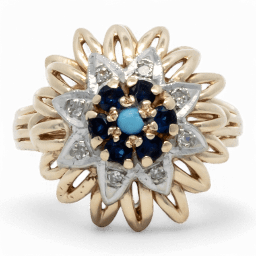  14k Yellow Gold Ring with 0.08 Carats of Diamonds