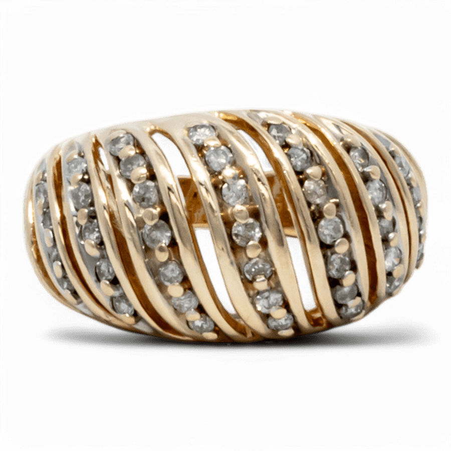  14k Yellow Gold Ring with 0.40 Carats of Diamonds