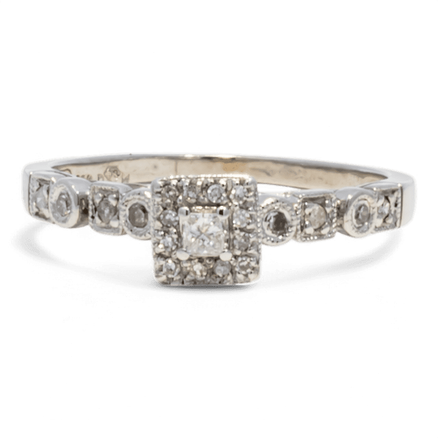  10k White Gold Ring with 0.45 Total Carats of Diamonds 