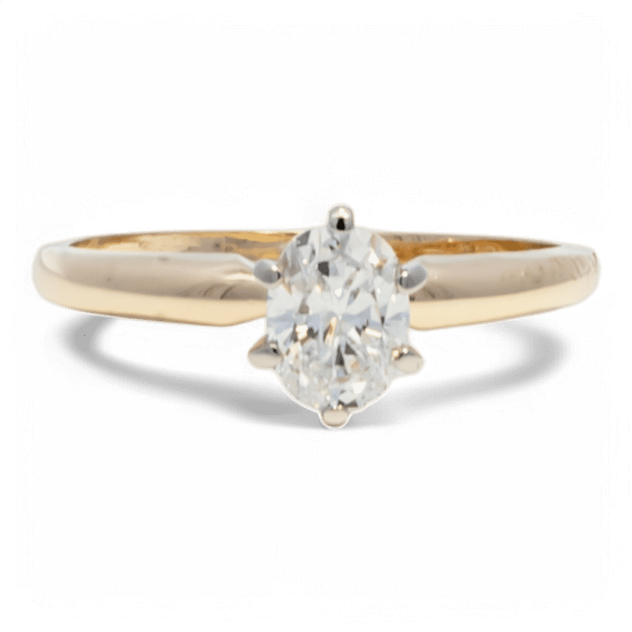  14k Yellow Gold Ring with 0.5 Total Carats of Diamonds 