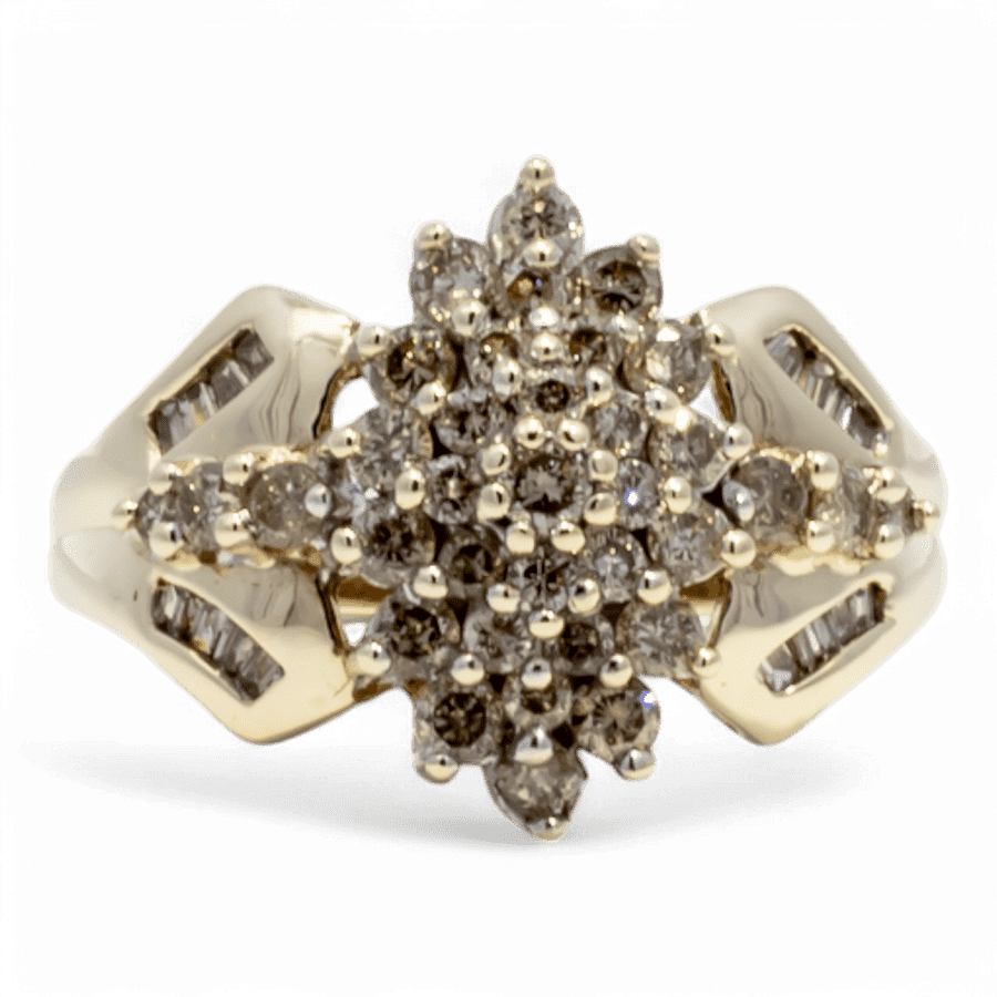  10k Yellow Gold Ring with1.18 Total Carats of Diamonds 