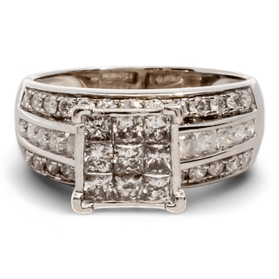  Two-Tone Ring with 1.72 Carats of Diamonds
